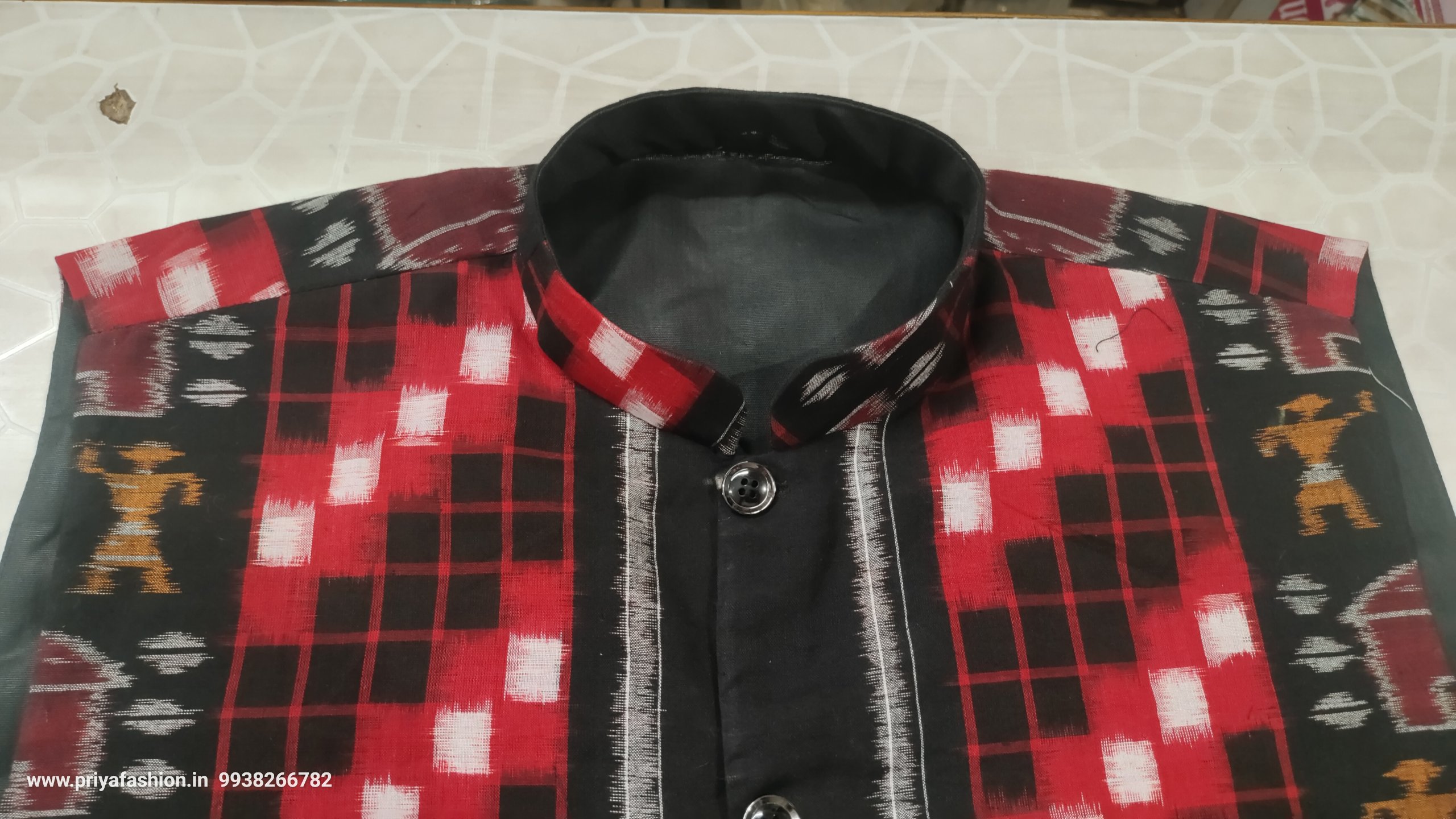 101165 Sambalpuri Handloom Neheru Jaket - 36