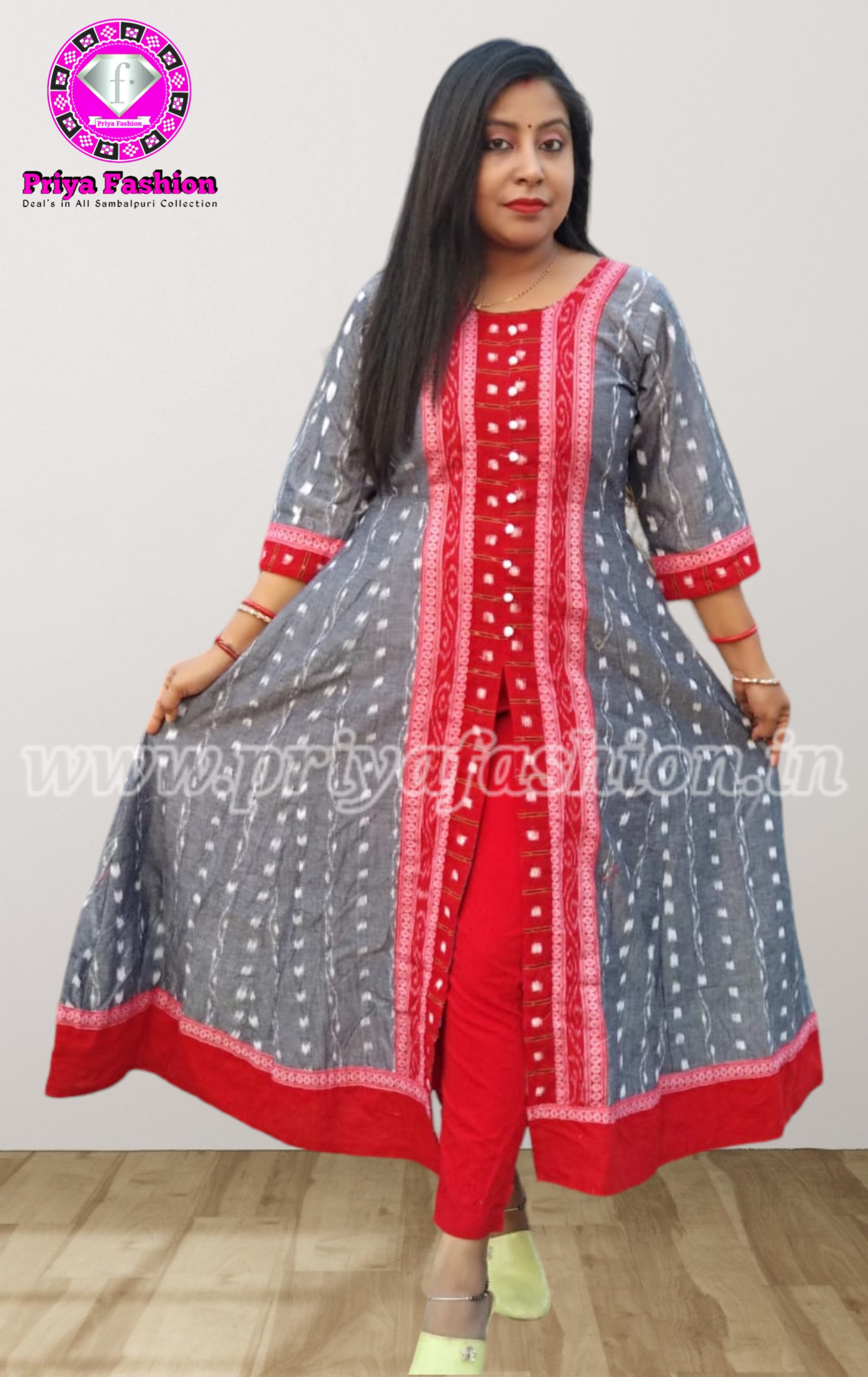 Hand Woven Sambalpuri Long Gown