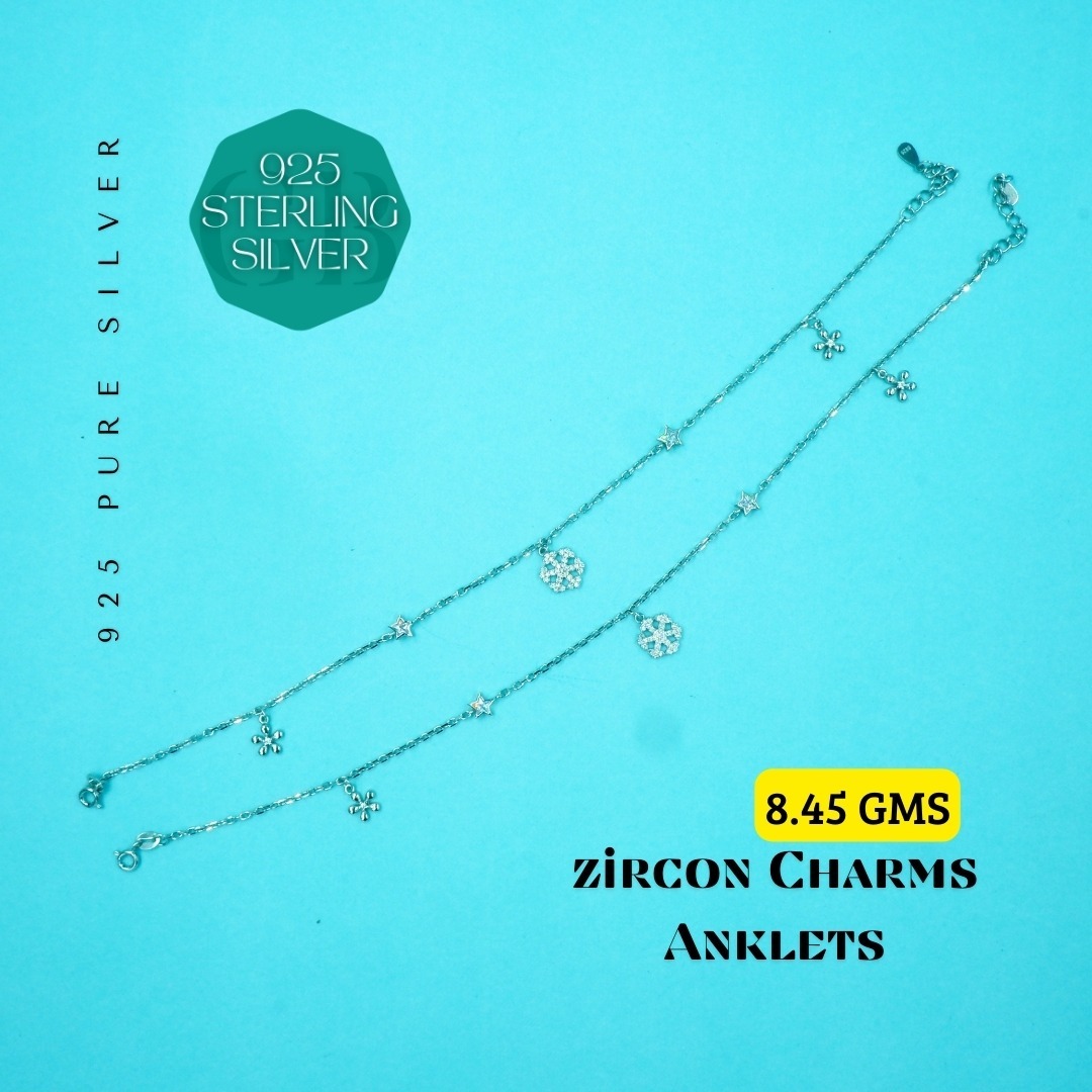 Zircon Charm Anklets