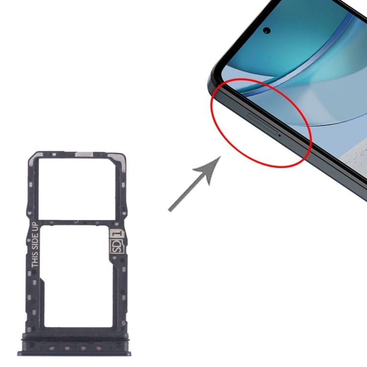 For Motorola Moto G 5G (2023) XT2313 Sim Holder Sim Card Tray SD Card Reader Black 