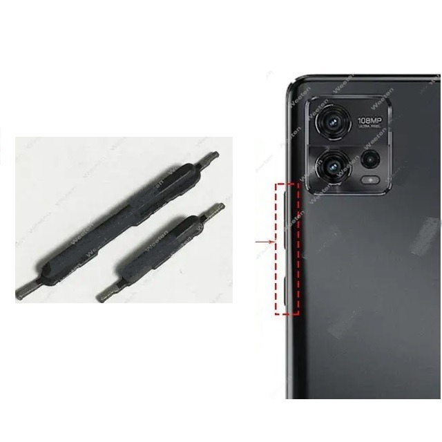 For Motorola Moto G72 External Power On Off Volume Side Button Key Switch