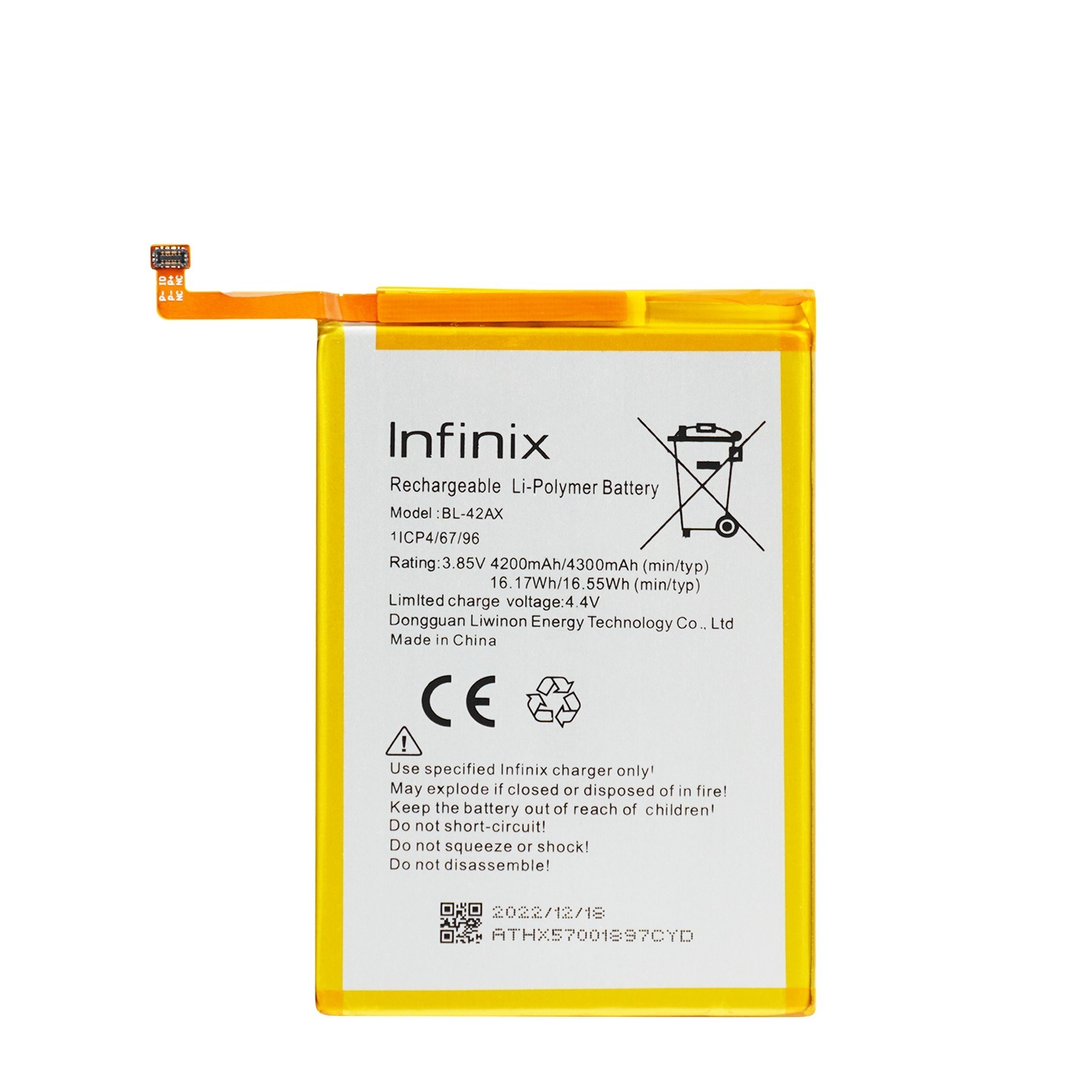 For Infinix Note 4 X572 BL-42AX Battery Replacement 4200mAh
