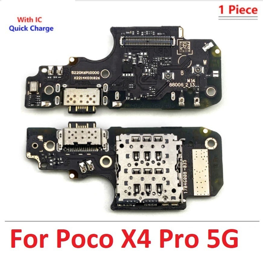 For Xiaomi Poco X4 Pro 5G USB Charging Port Sim Mic Flex Sub Board