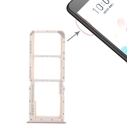 For Oppo F19 Sim Card Tray Holder Memory SD Slot Outer (Silver)