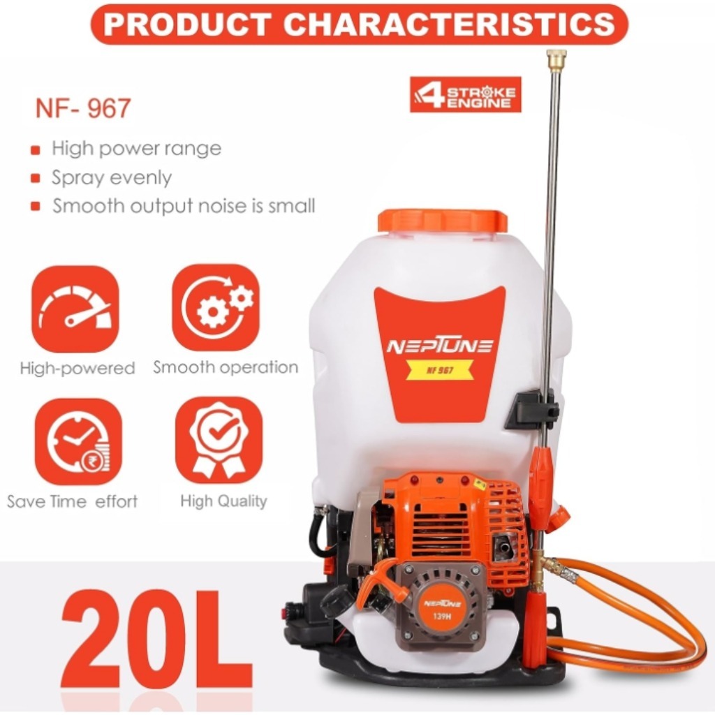 Neptune 139F 4Stroke Knapsack Power Sprayer with heavy brass pump