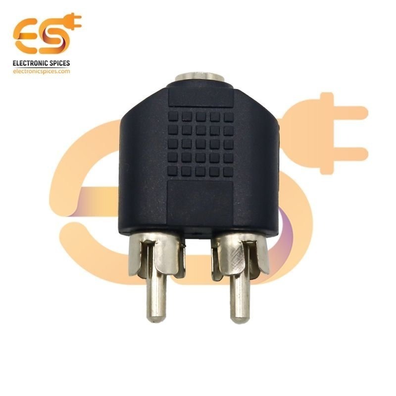 3.5mm Female to 2 RCA Male dual splitter interface audio connector