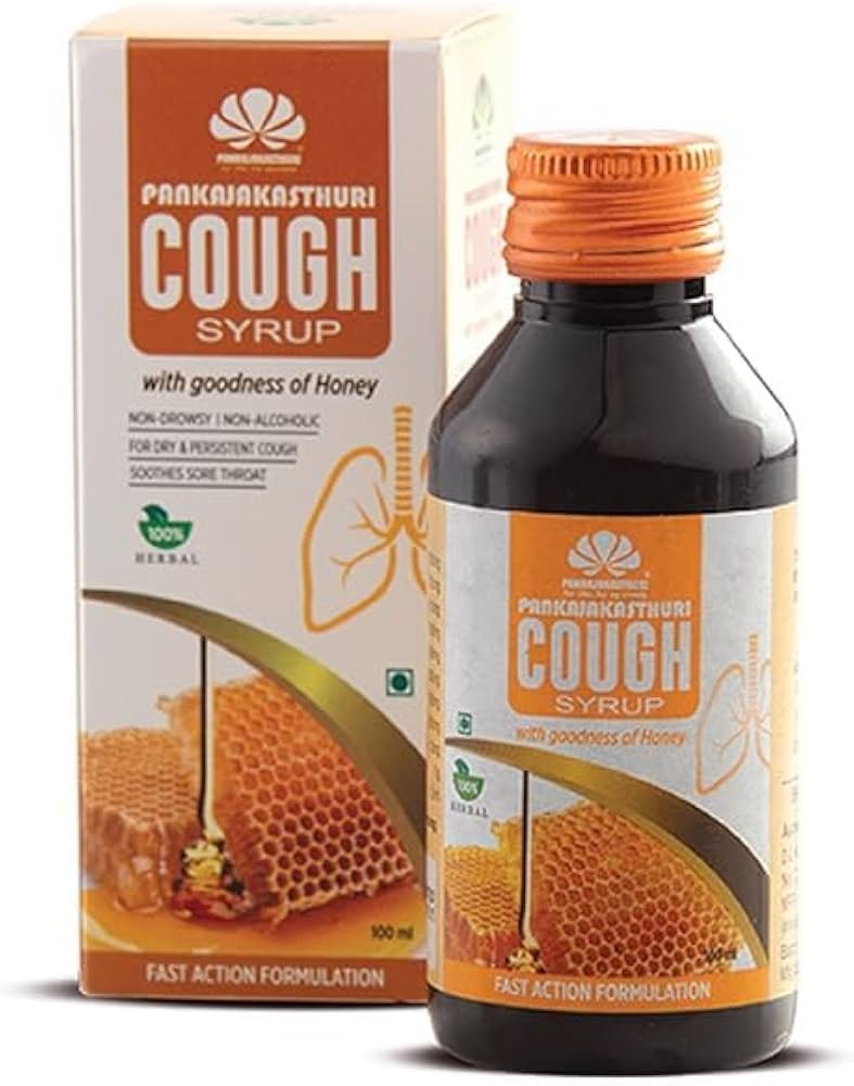 Pankajakasturi Herbals Cough Syrup (Honey) 100ml