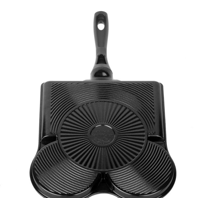 Norpro Mini Cast Iron Panini Pan with Press, 5.9 IN, As Shown