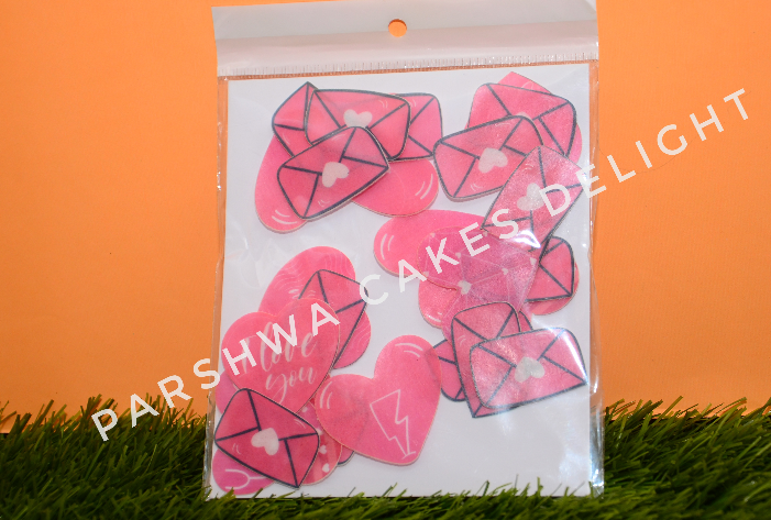 EDIBLE CUT OUTS HEARTS - DESIGN 1