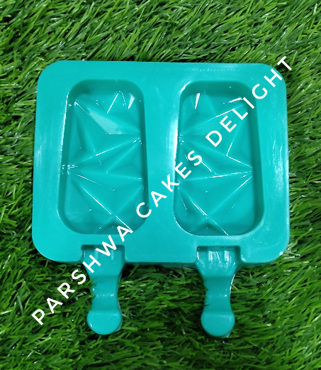 2 Cavity Geometric Gem Origami Shape Silicone Popsicle Cakesicle