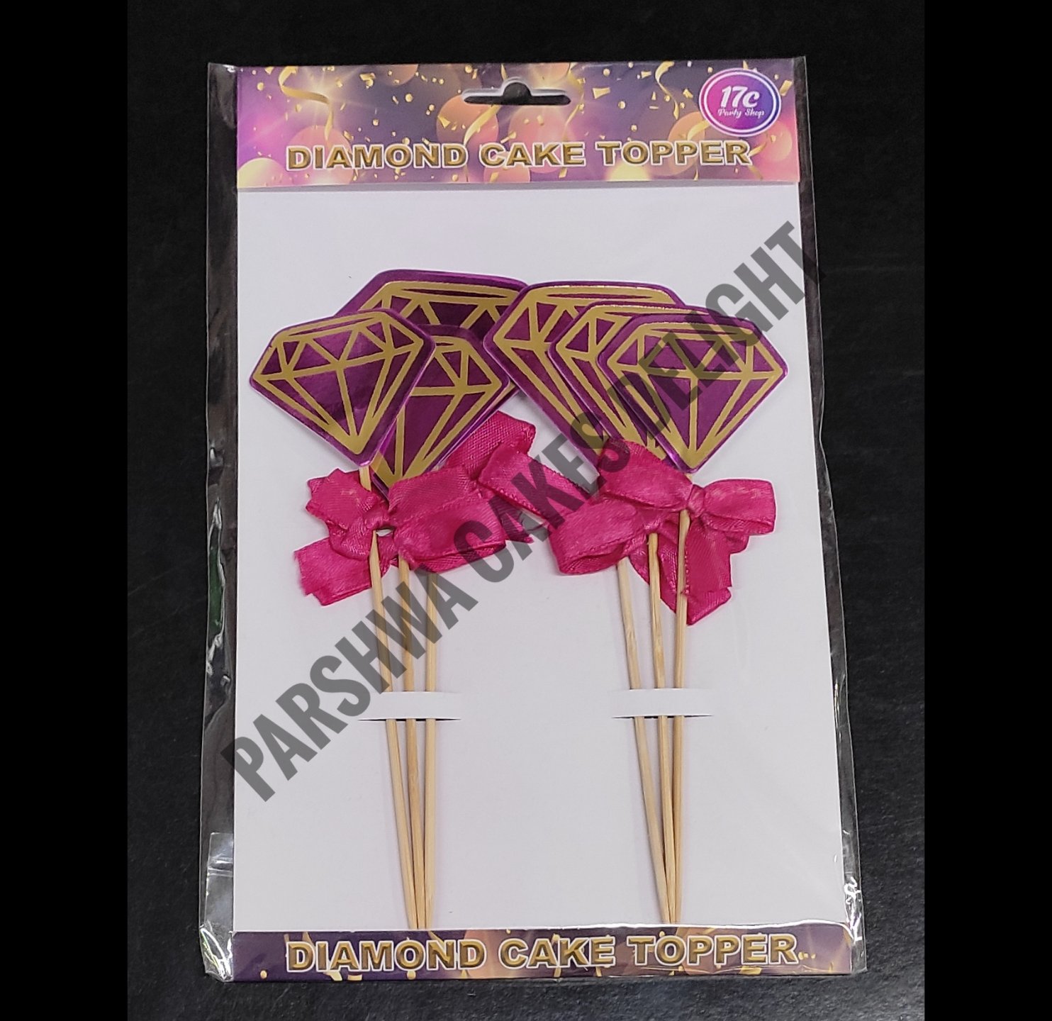 DIAMOND TOPPER - PINK, 6 PCS