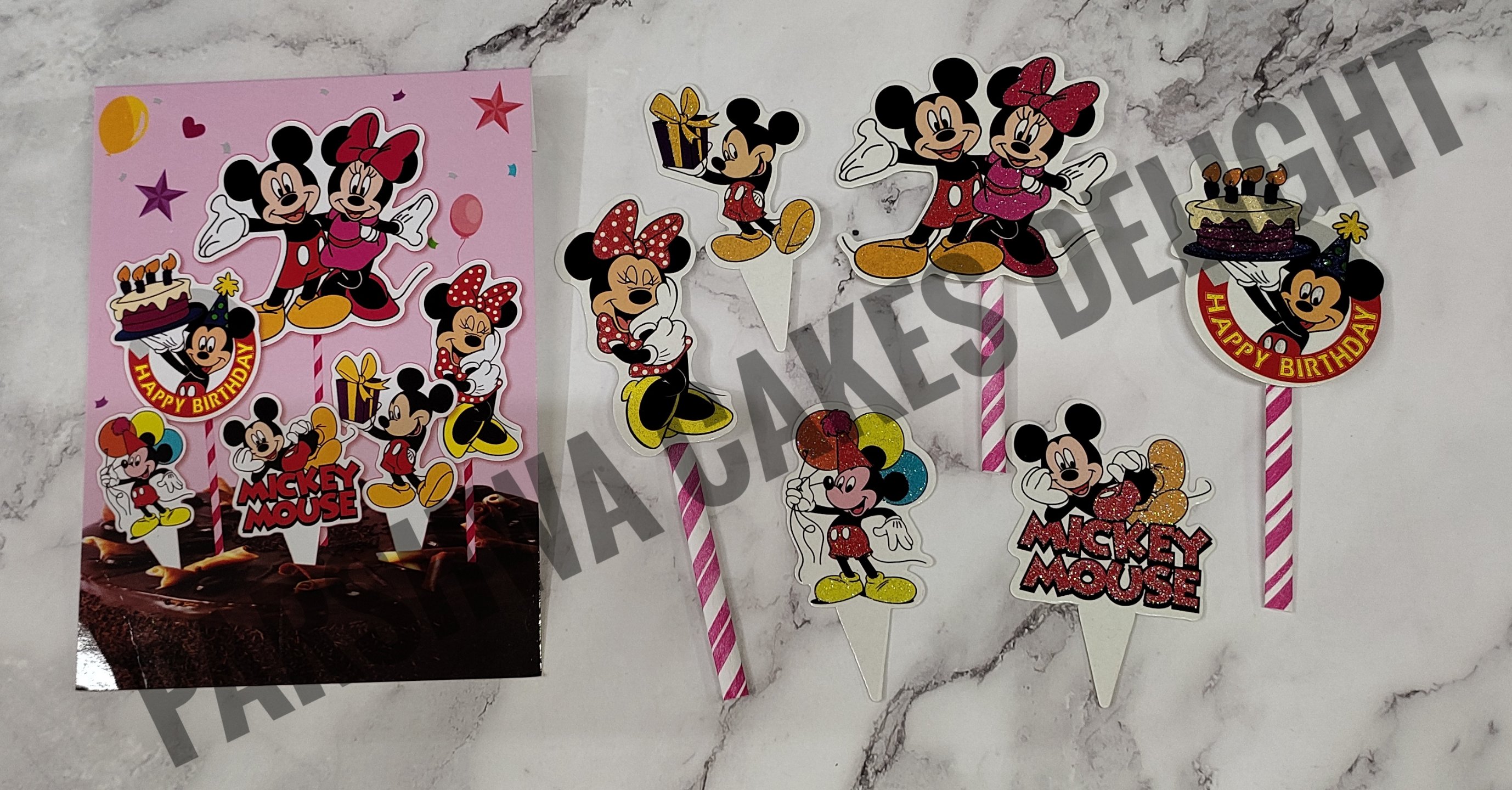 GLITTER THEME TOPPER - MICKEY MINI