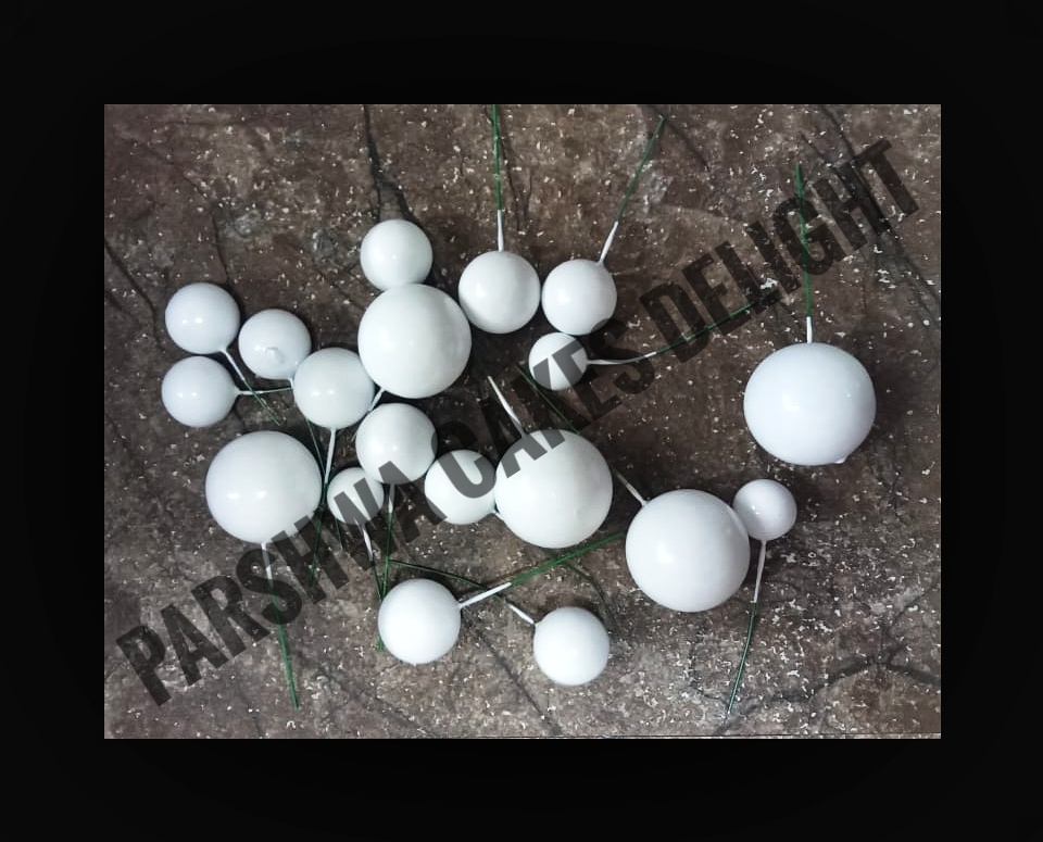 IMPORTED FAUX BALLS - WHITE, 2Cm - 2.5Cm - 3Cm - 4Cm