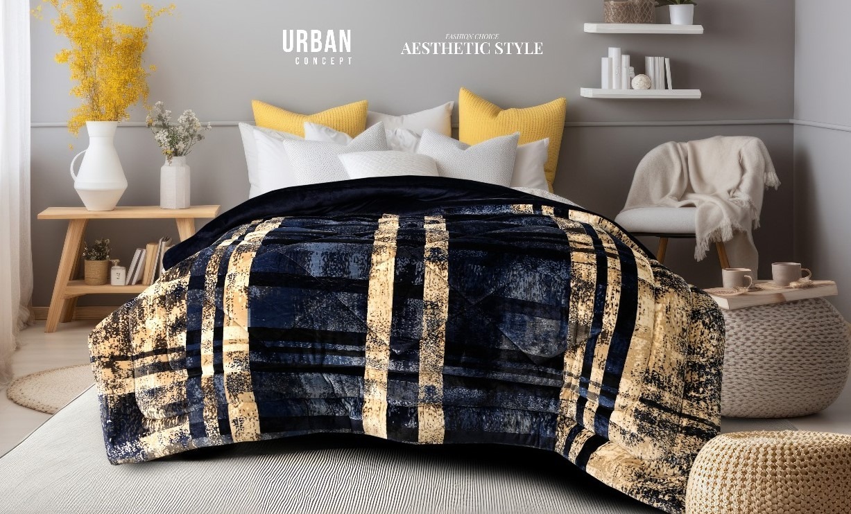 Quilts - Platina - Geometric Glow - Single Bed