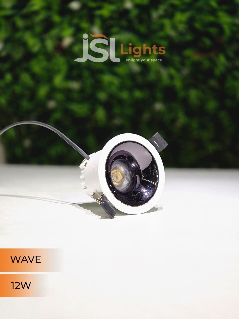 JSL Wave 12W White PB Deep Recessed COB Downlight