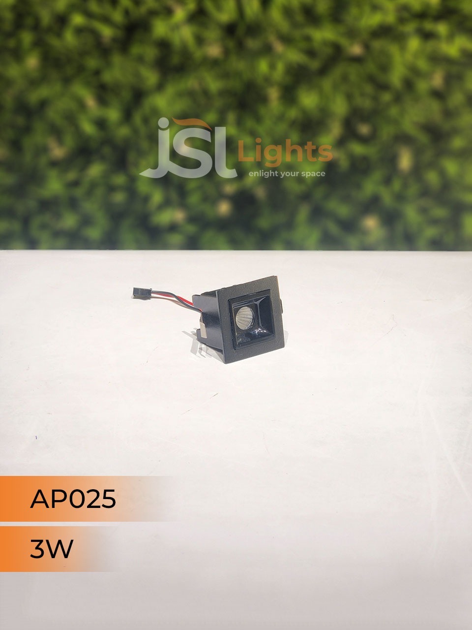 AP 025 3W Black Linear Recessed COB Spotlight