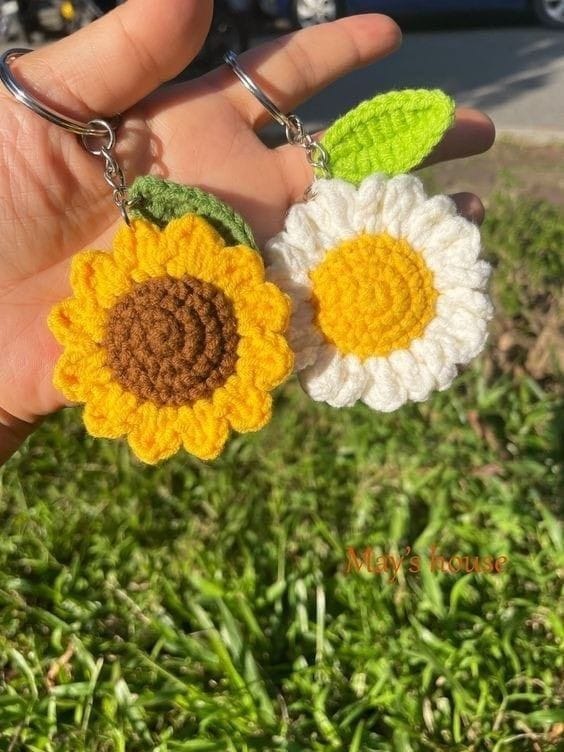 Sunflower Keychain