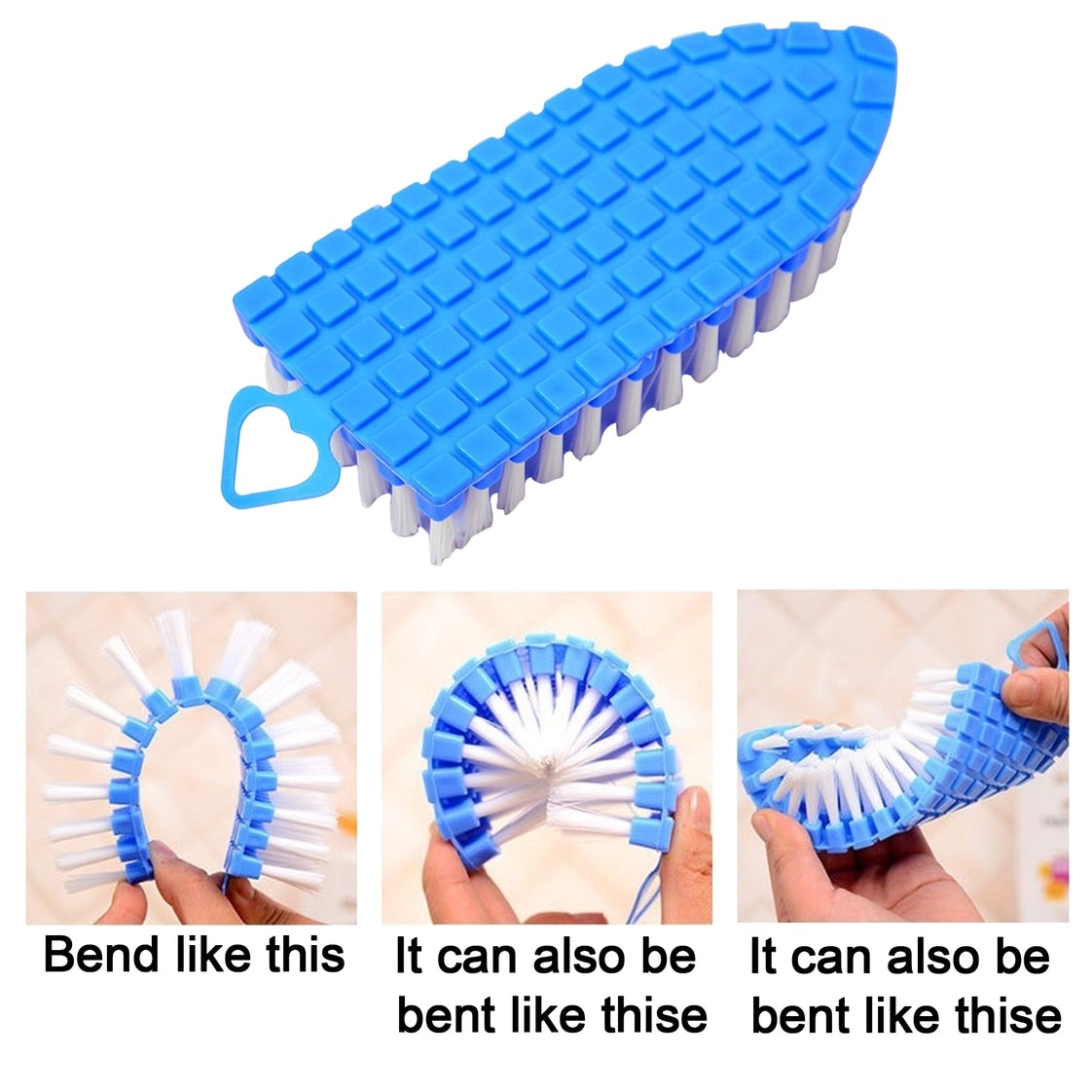 FLEXIBLE PLASTIC CLEANING BRUSH FOR HOME, KITCHEN AND BATHROOM,