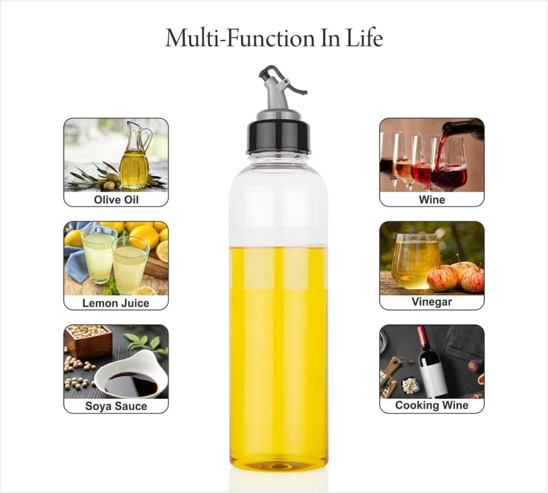 Oil Dispenser Transparent Plastic Oil Bottle |Clear 1 Liter