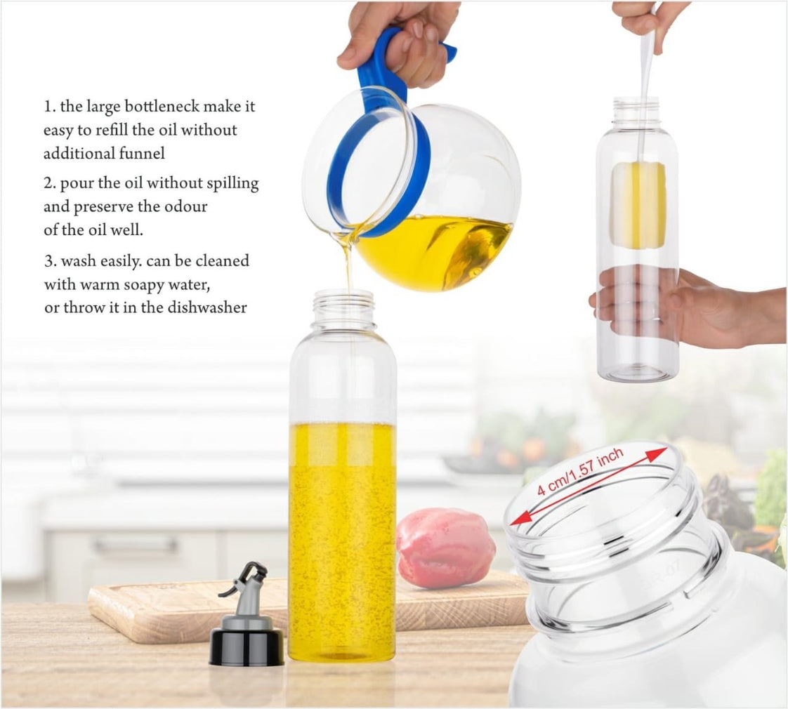 Oil Dispenser Transparent Plastic Oil Bottle |Clear 1 Liter