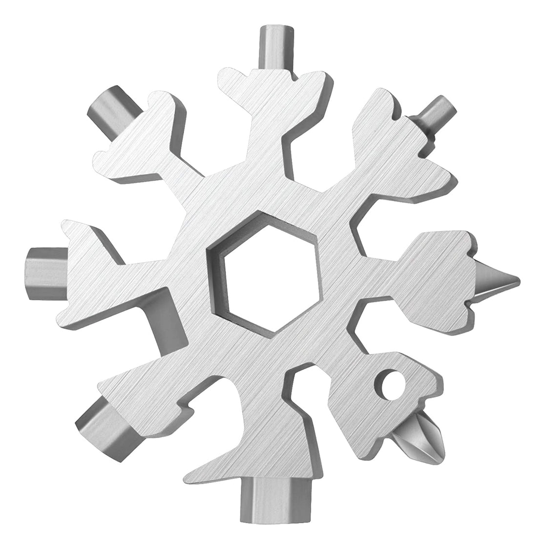 SNOWFLAKE MULTI-TOOL STAINLESS STEEL SNOWFLAKE BOTTLE OPENER