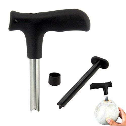 0854 PREMIUM QUALITY STAINLESS STEEL COCONUT OPENER TOOL/DRILLER WITH COMFORTABLE GRIP
