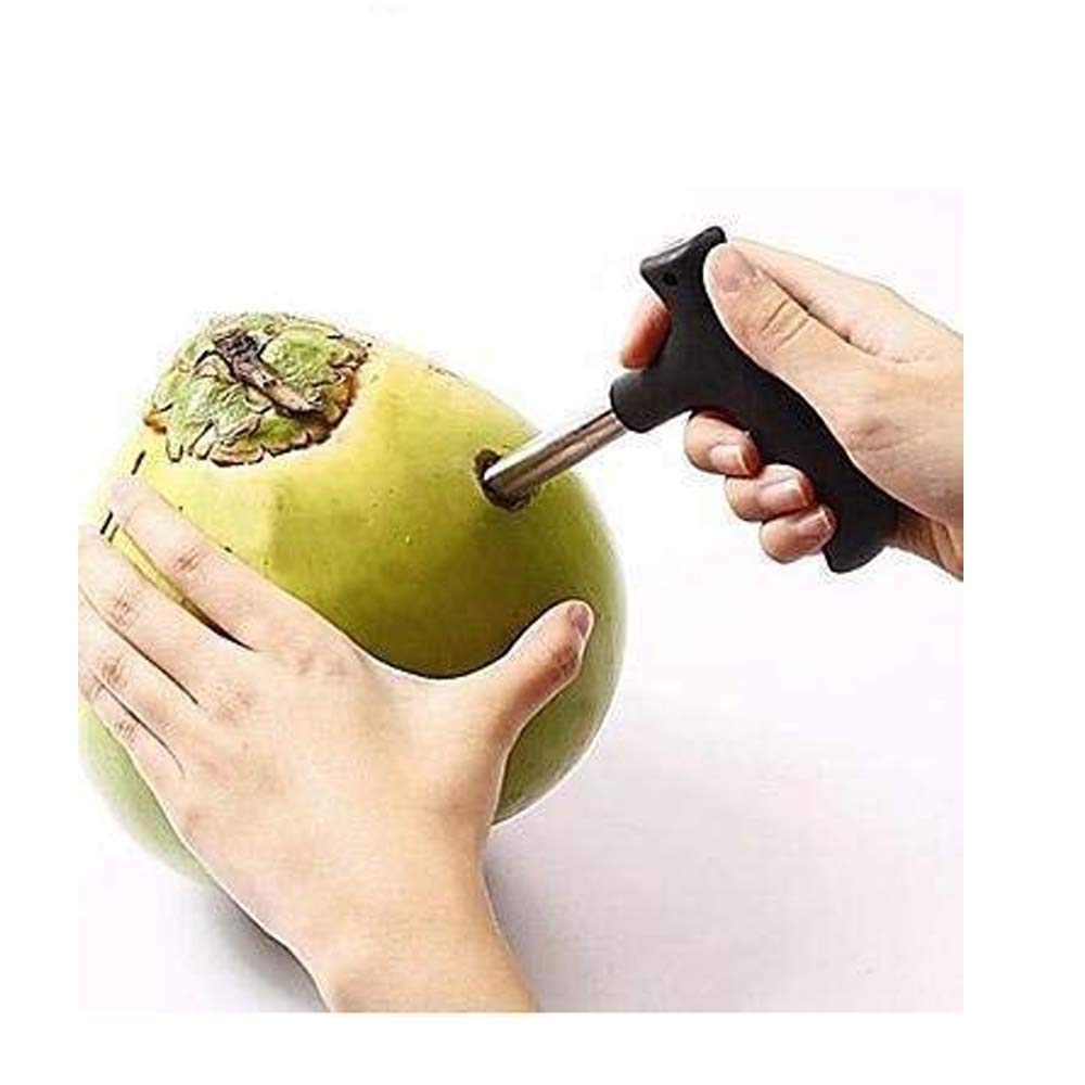 PREMIUM QUALITY STAINLESS STEEL COCONUT OPENER TOOL/DRILLER WITH COMFORTABLE GRIP