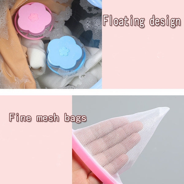 WASHING MACHINE FLOATING FILTER LINT MESH BAG NET POUCH HAIR/LINT CATCHER