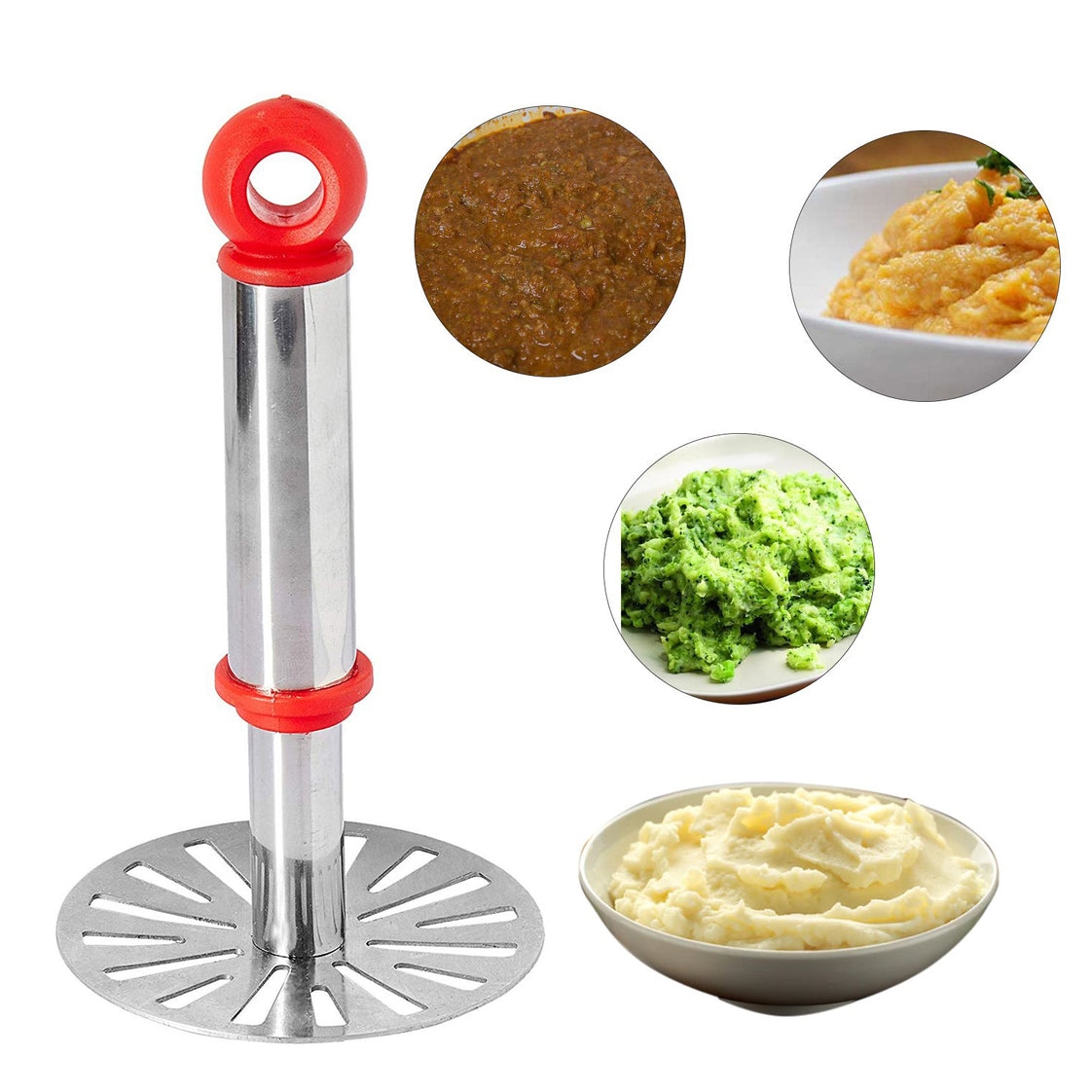 GANESH POTATO/PAV BHAJI MASHER WITH PLASTIC HANDLE