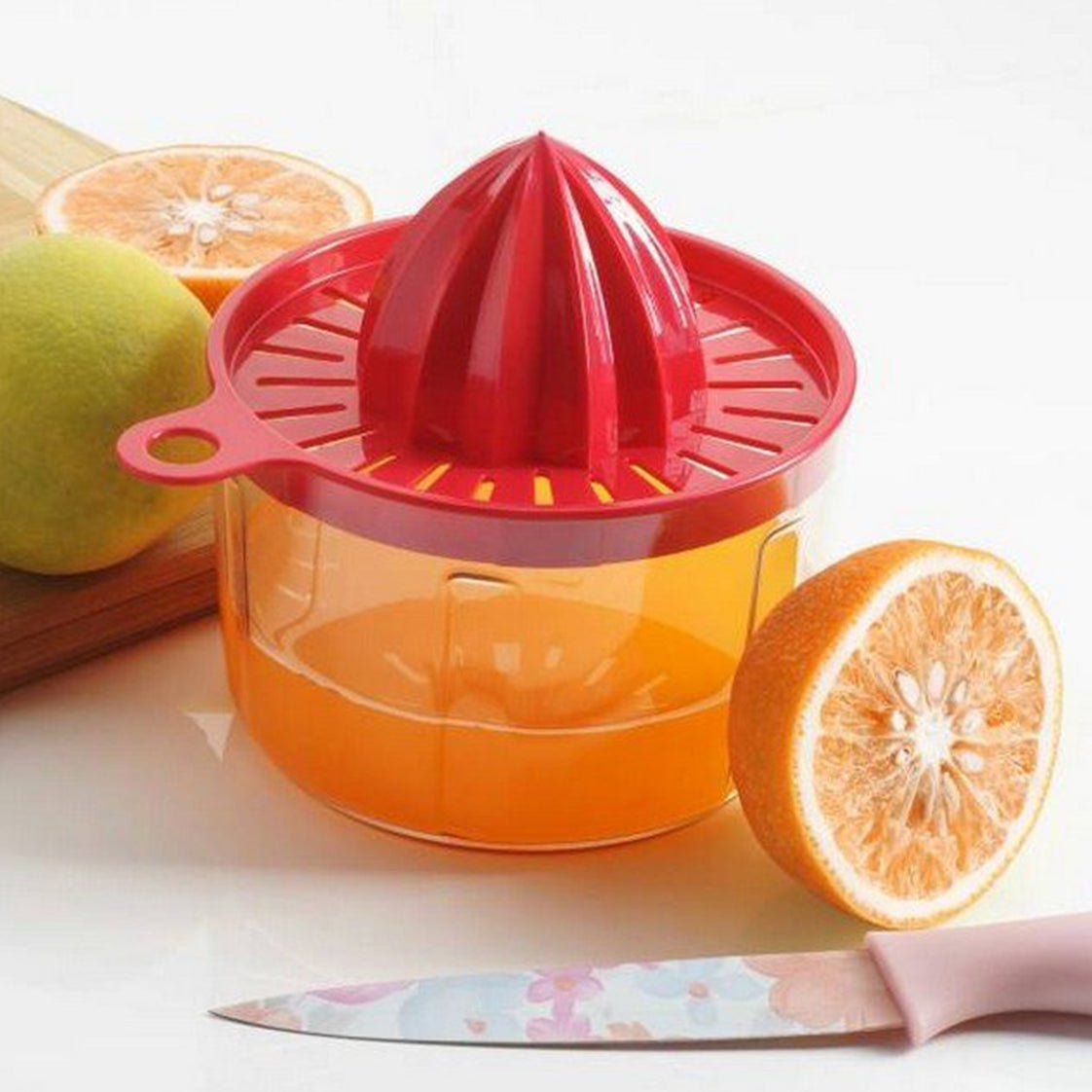 8116 GANESH EASY PULL 3-IN-1 PLASTIC CHOPPER (650ML, 125MM, RED)