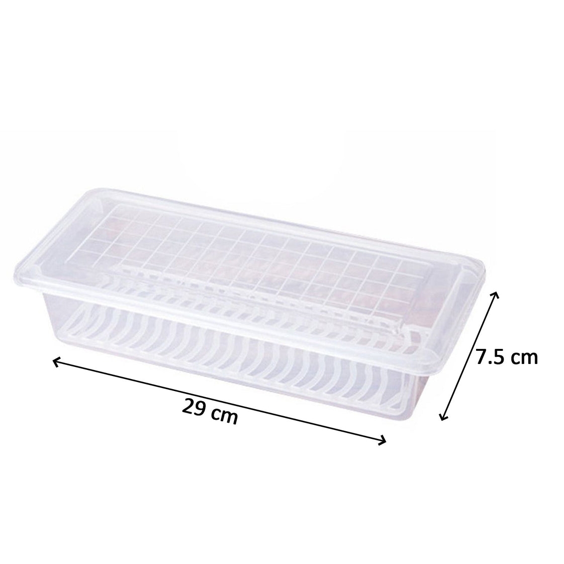 FOOD STORAGE CONTAINER WITH REMOVABLE DRAIN PLATE AND LID 1500 ML