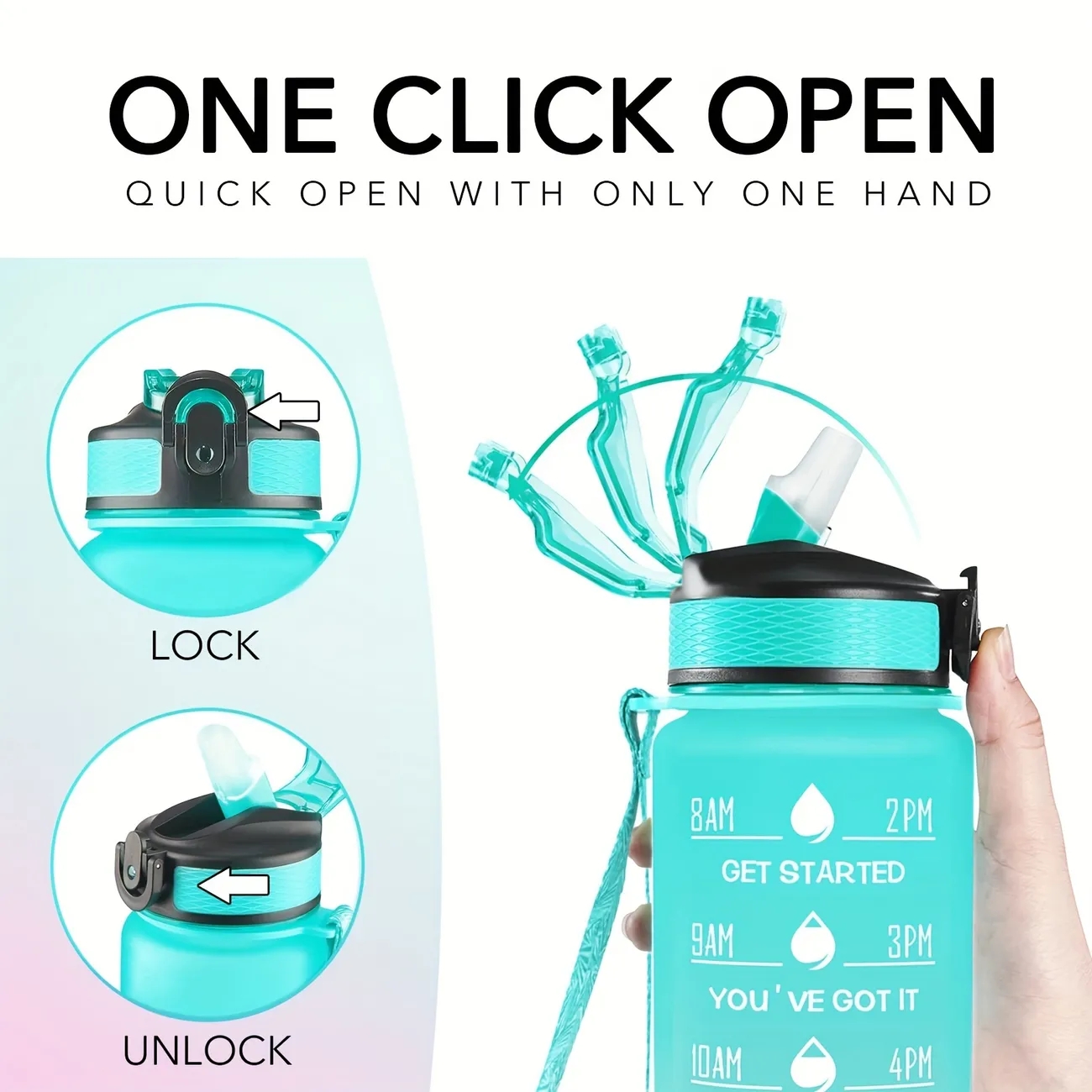 Timer water bottle /1000 Ml