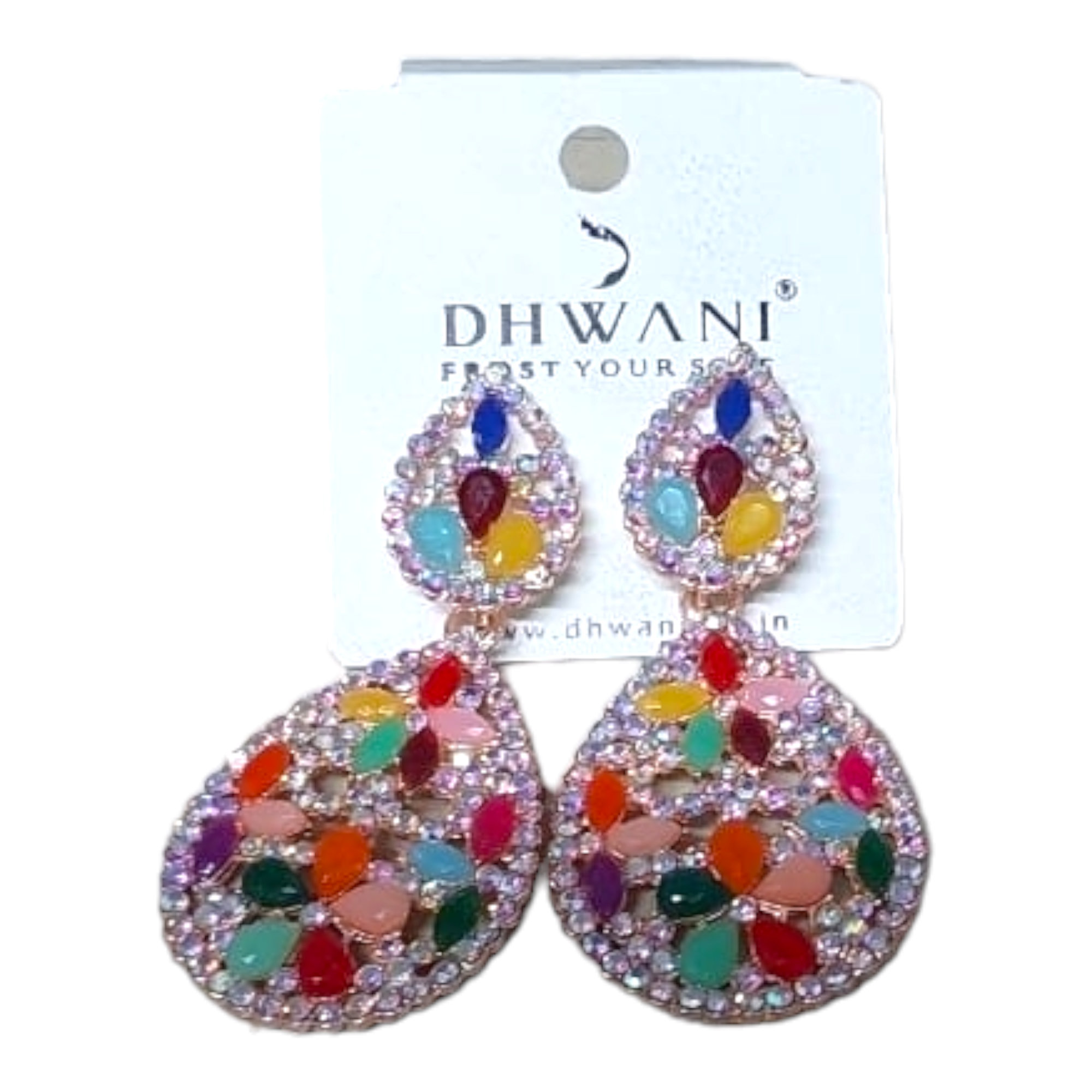 Multi Colour Stone Earring Set