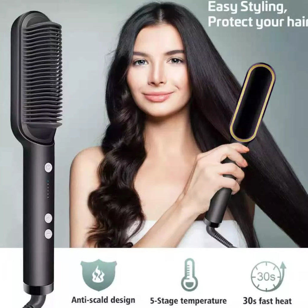 HAIR STRAIGHTENER USED WHILE MASSAGING HAIR SCALPS AND HEAD.