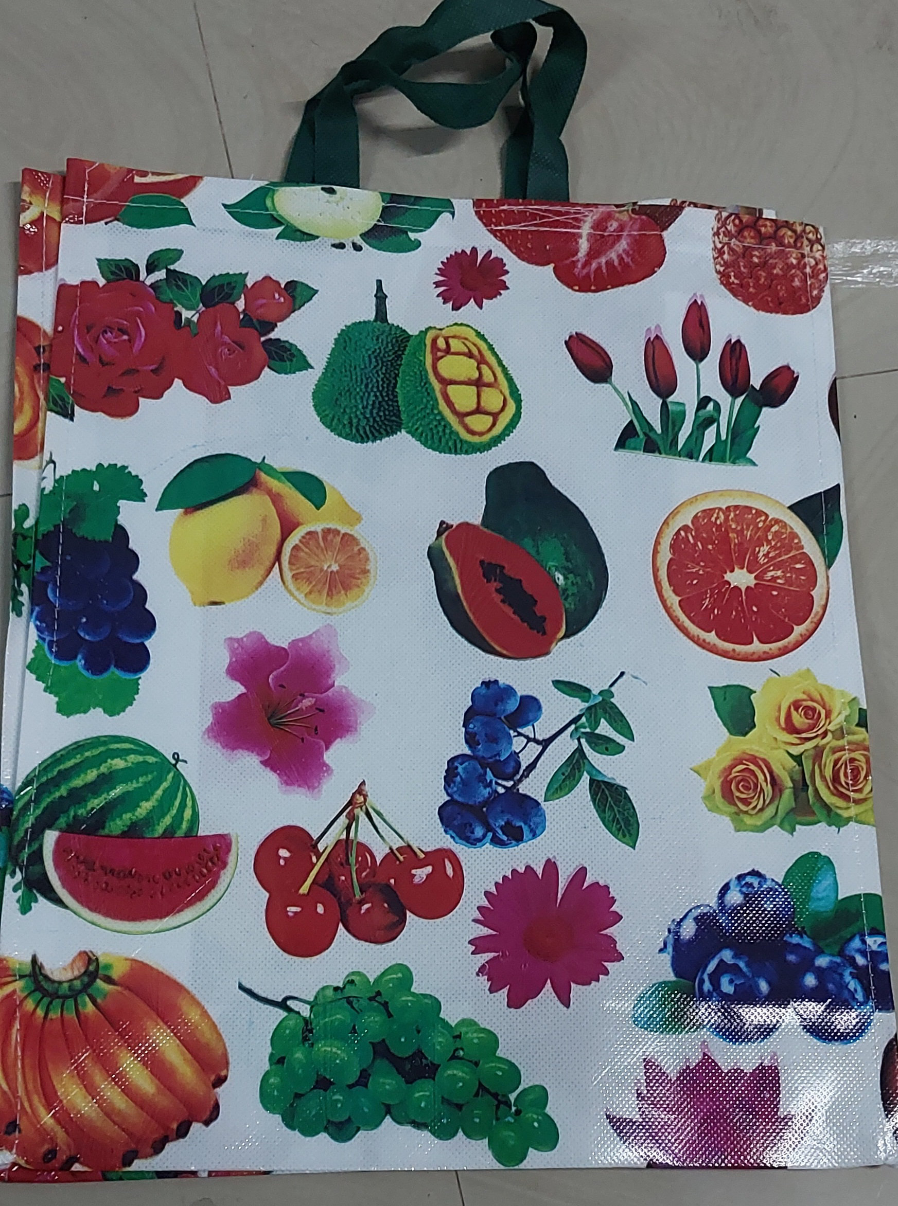 Fruit Printed Carry Bag(white Colour)