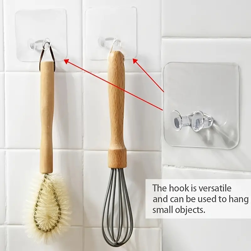 TRANSPARENT MULTI-FUNCTION WALL STORAGE HOOKS