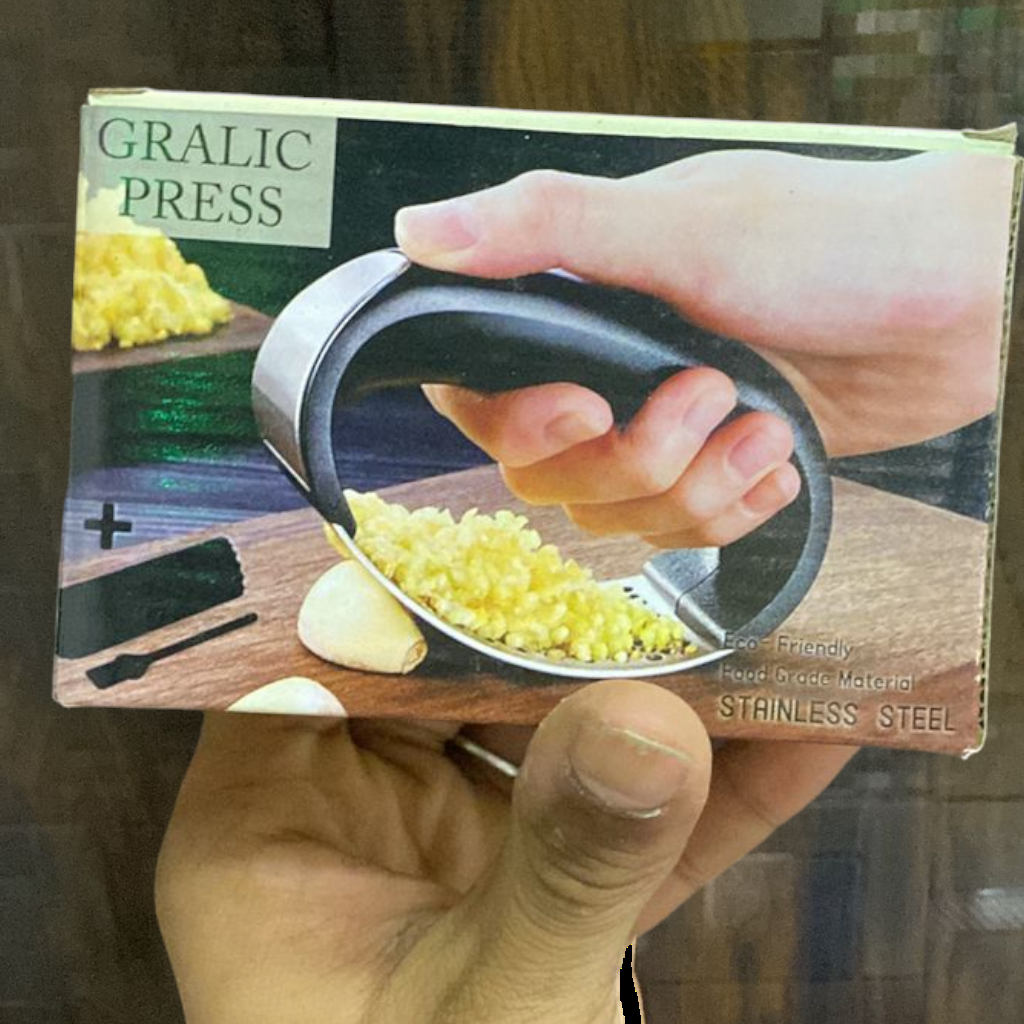 STAINLESS STEEL GARLIC PRESSER / With Out  Box