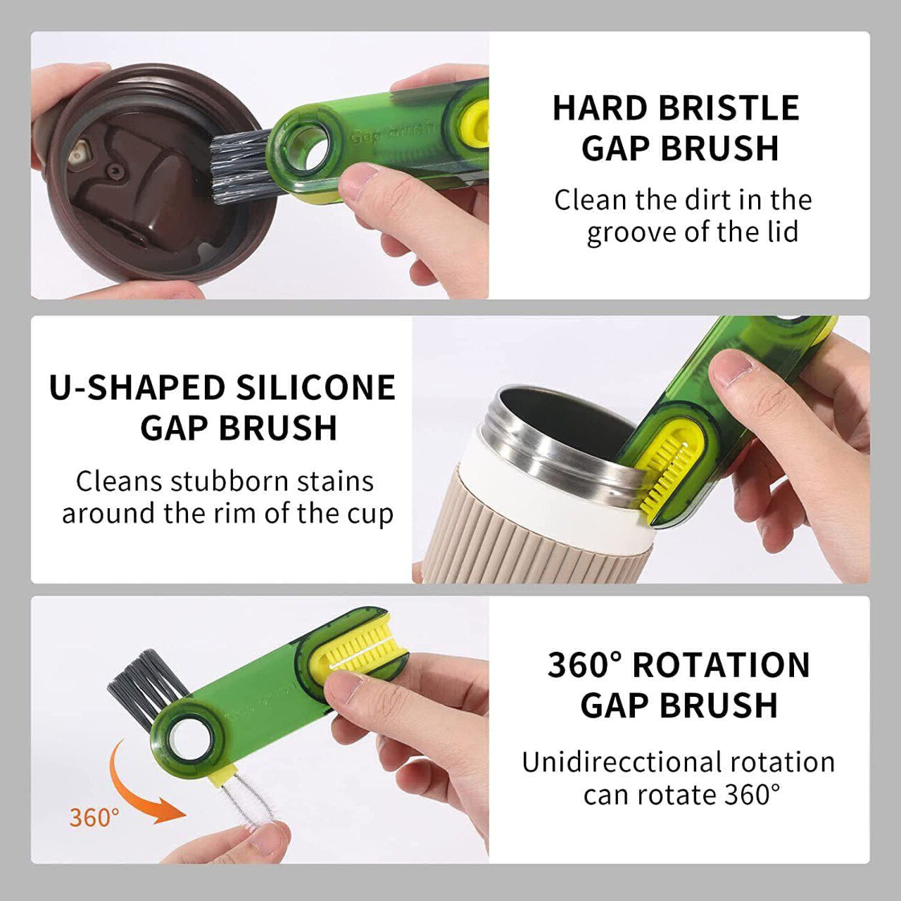 3 in 1 Bottle brush Gap Cleaner