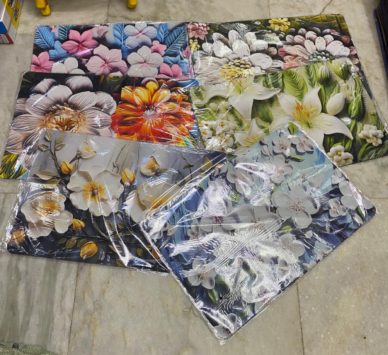 5D Flower Water Absorption Door Mat / Heavy Quality Mat