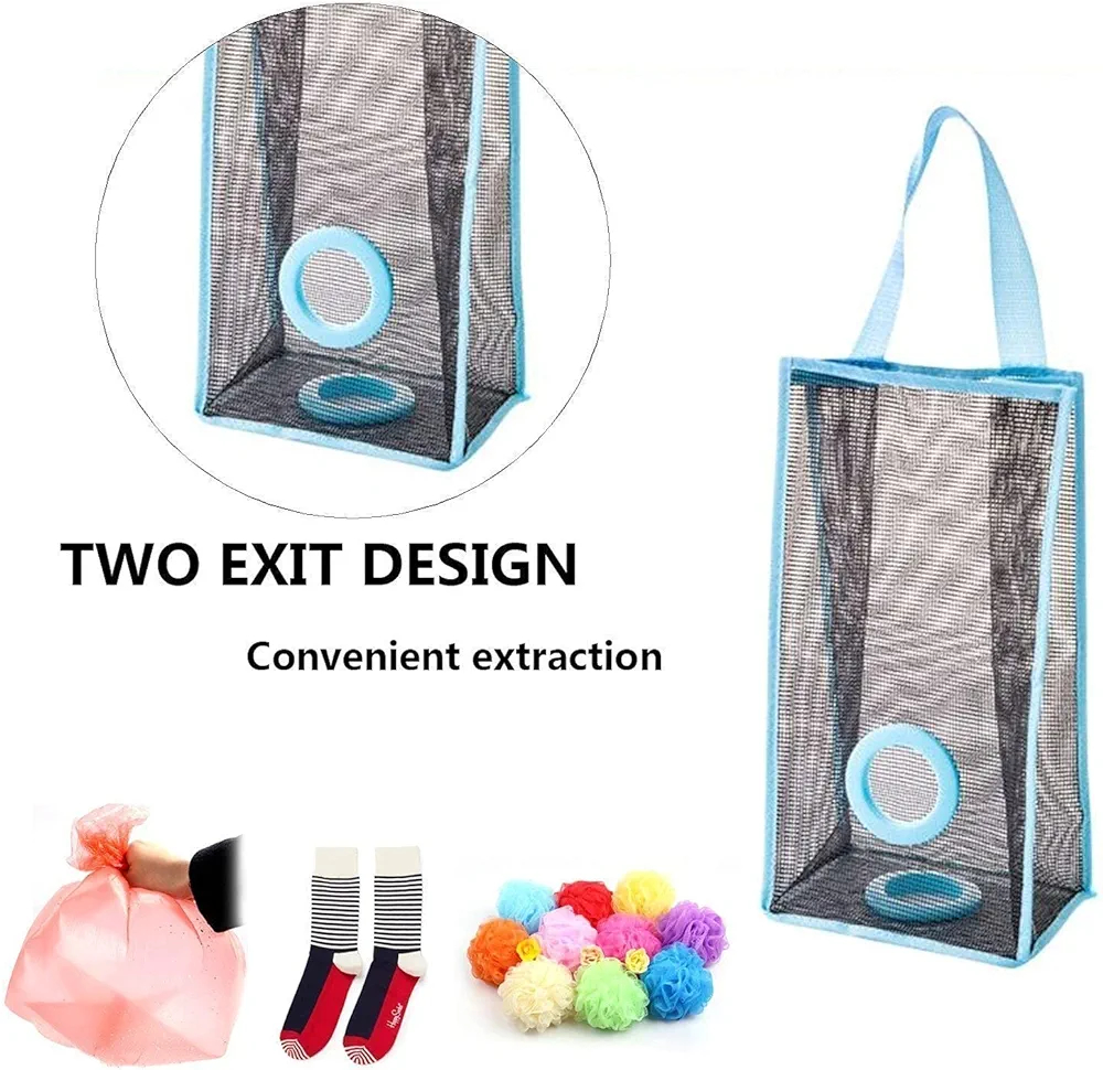 Plastic Bag Dispenser Hanging Storage Mesh Bag (1piece)