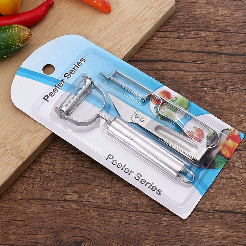 MultiPurpose 3 IN 1 Stainless Steel Vegetable And Fruit Peeler