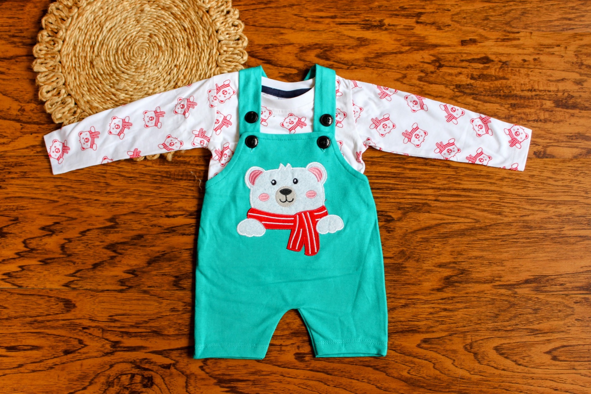 Bear Dungaree Set