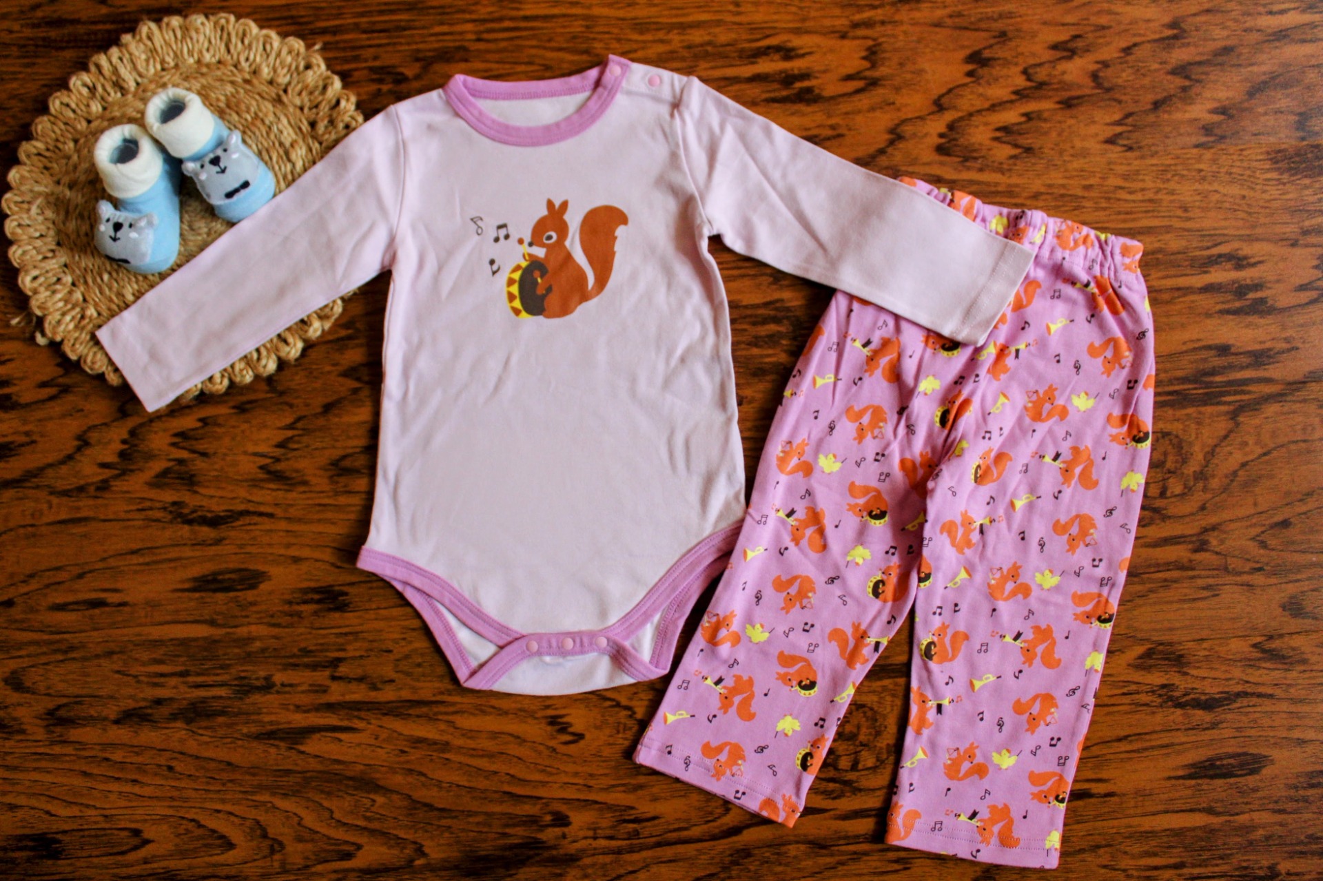 "Melody Squirrel Cotton Romper"