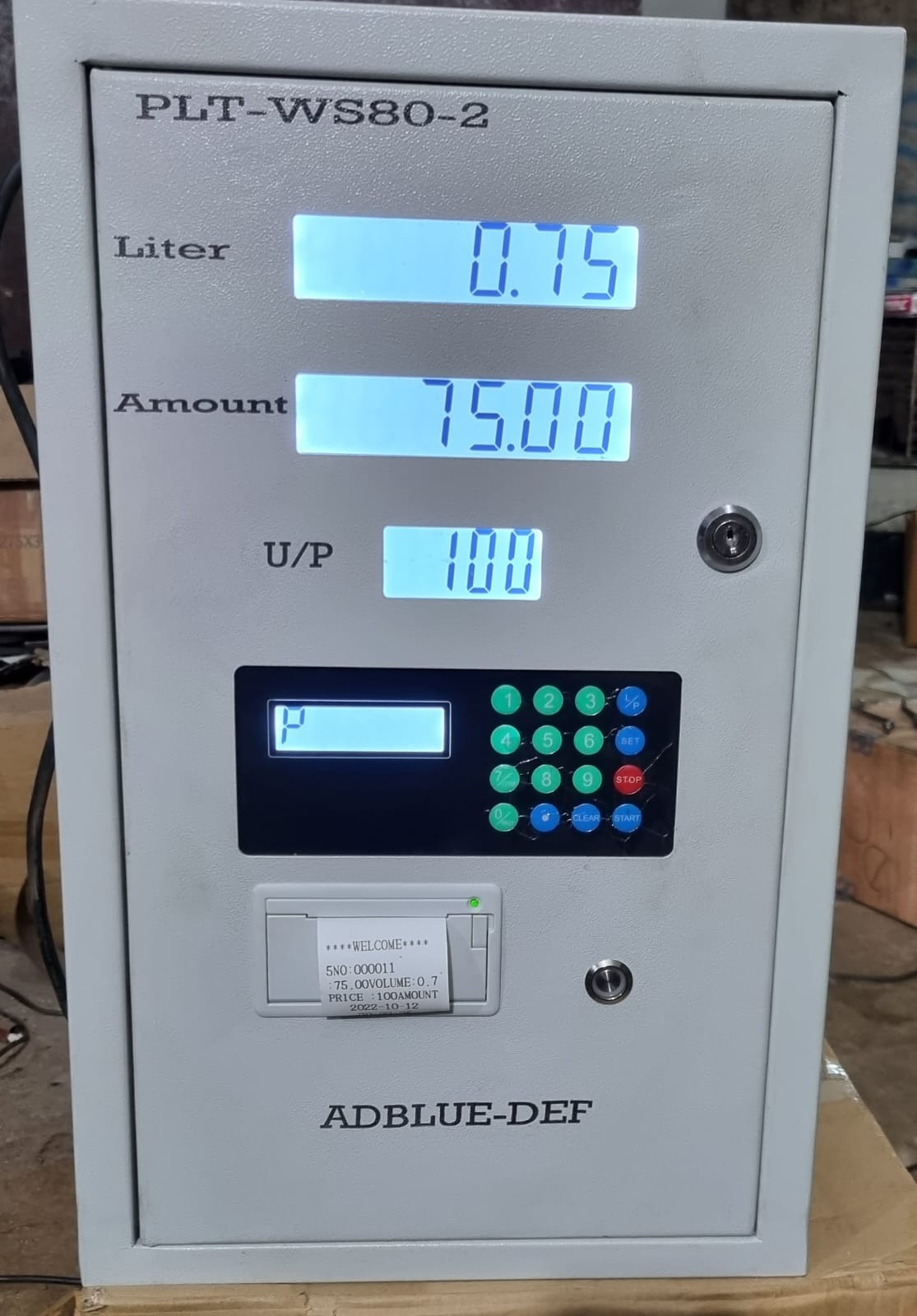 DEF Dispenser White Colour with Printer High Accuracy, Heavy Duty (With LM)