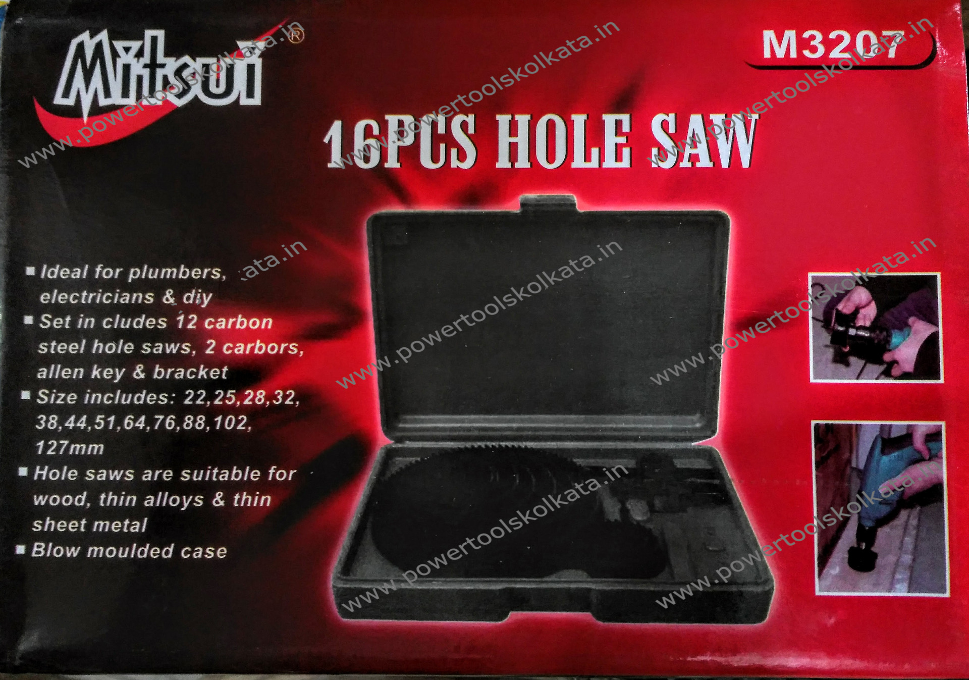 Mitsui - Hole Saw Set 16Pcs - 16Pcs