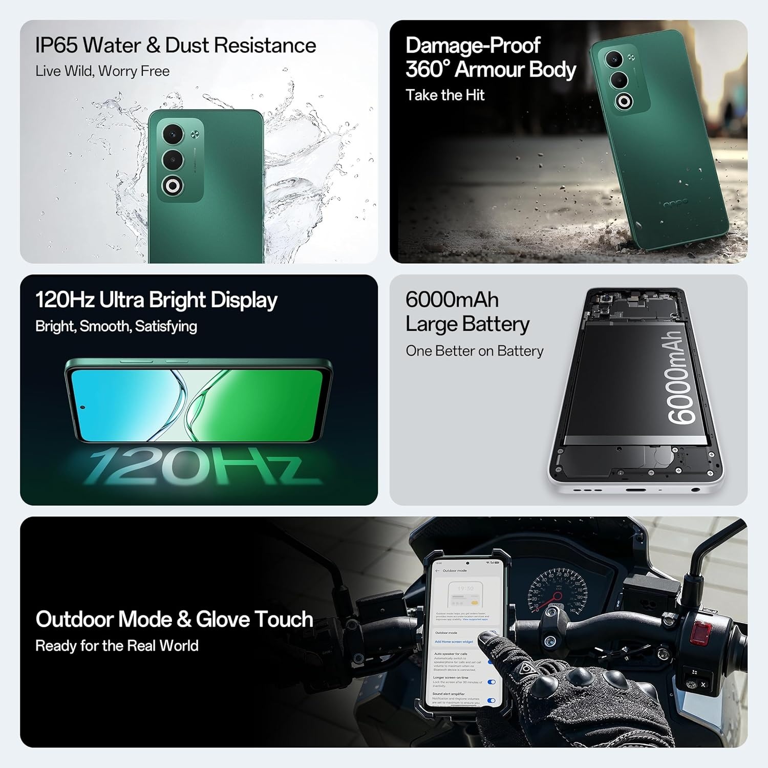 OPPO A5 5G (Aurora Green, 8GB RAM, 128GB Storage)