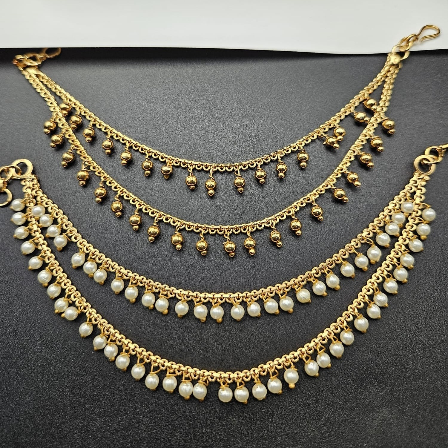3 lines champaswaralu gold and pearal