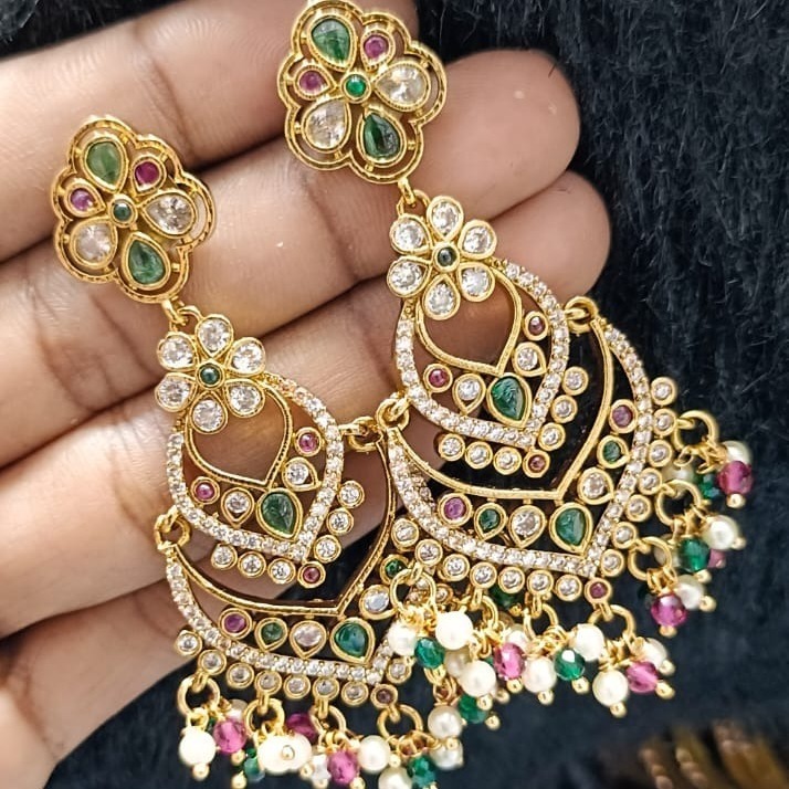multi chandbali earrings