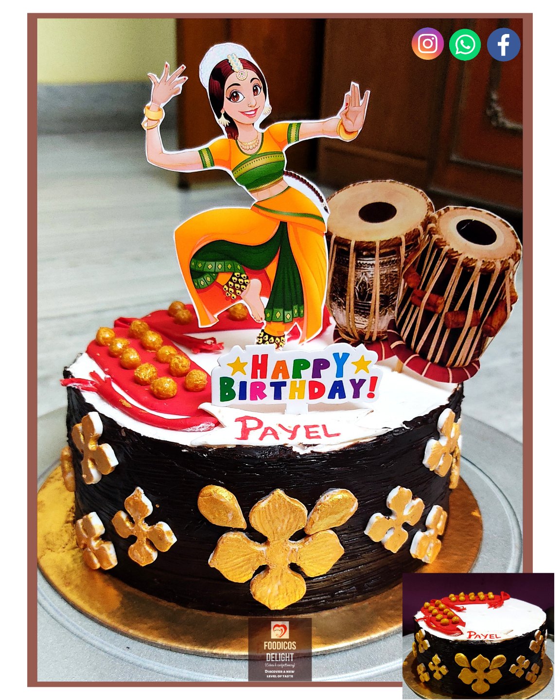 Classical Dance theme birthday cake 💃 . . . . . . . . . #birthday  #birthdaycake #eggless #vegetarian #classical #dancethemecake #ordernow … |  Instagram