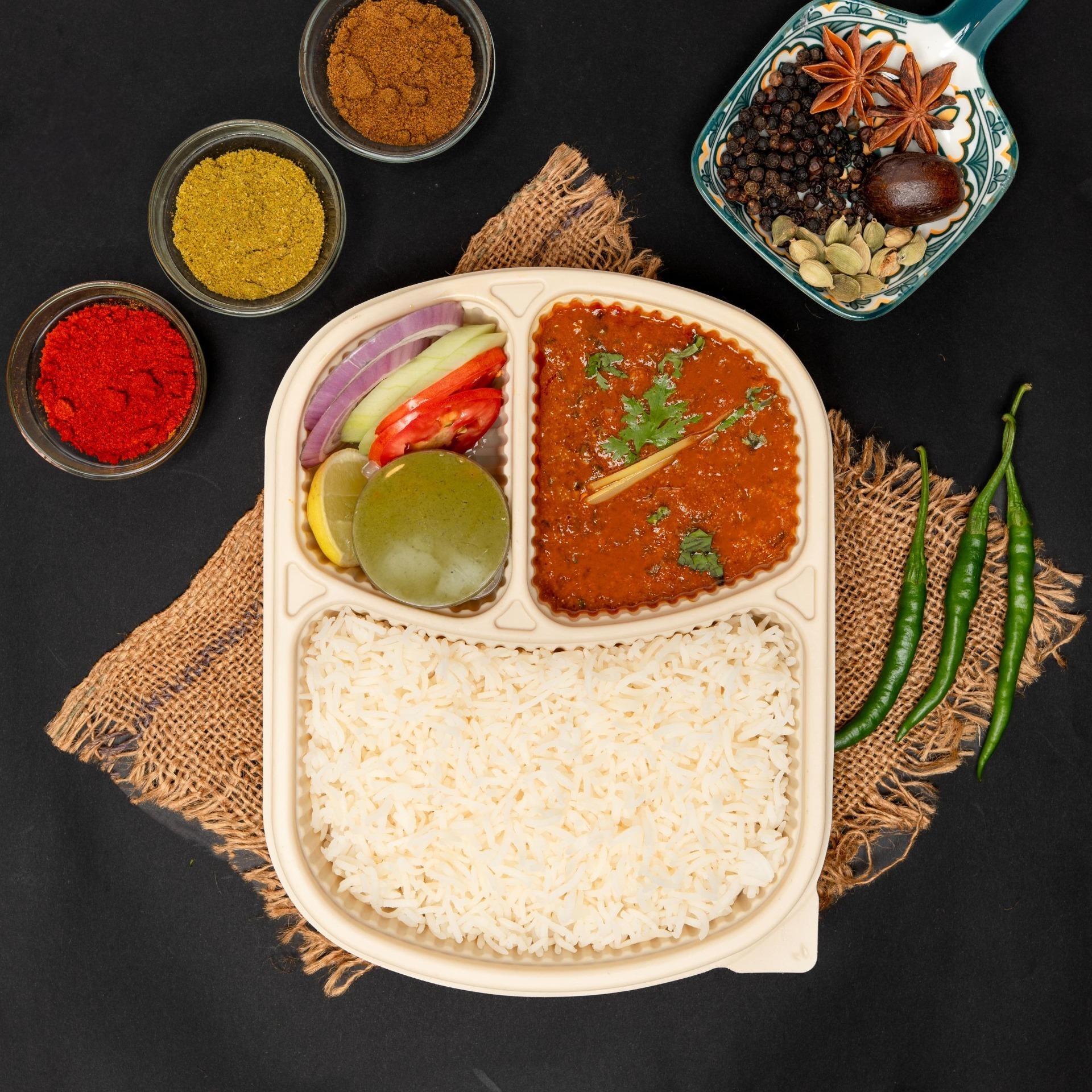Mutton Kheema Rice Meal